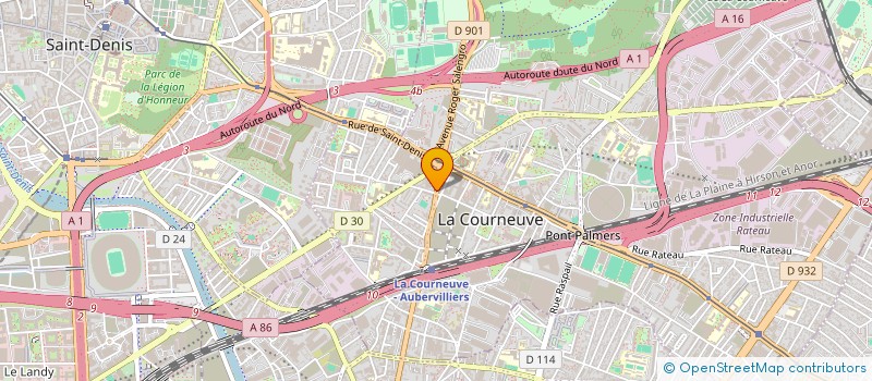 localisation de l'entreprise SCI WSB à LA COURNEUVE