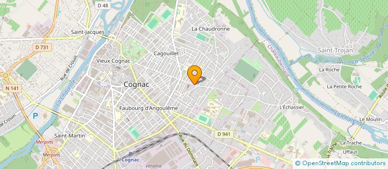 localisation de l'entreprise SCI X J S à COGNAC