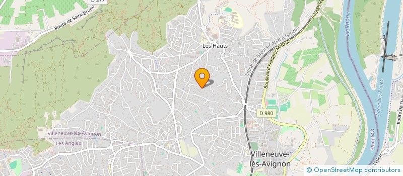 localisation de l'entreprise SCI X - QG  VILLENEUVE-LES-AVIGNON