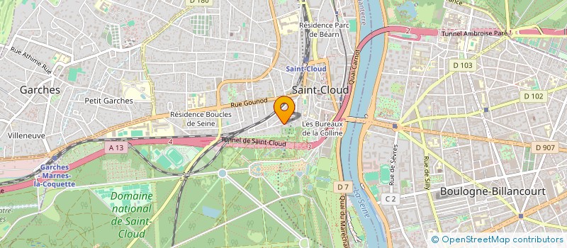 localisation de l'entreprise SCI X2  SAINT-CLOUD