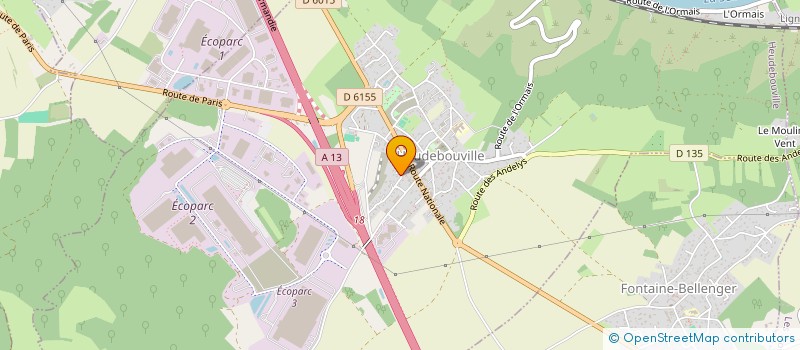 localisation de l'entreprise SCI XABAE  HEUDEBOUVILLE