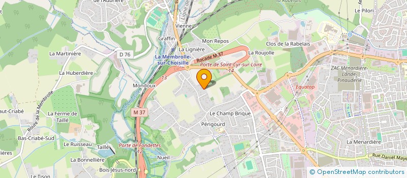 localisation de l'entreprise SCI XADELAUBE  SAINT-CYR-SUR-LOIRE