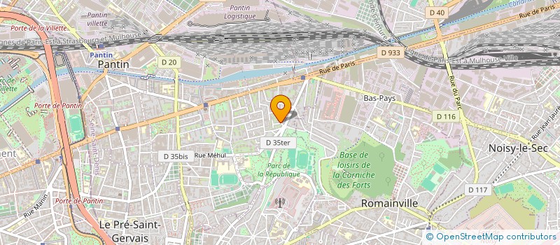 localisation de l'entreprise SCI XANADU à PANTIN