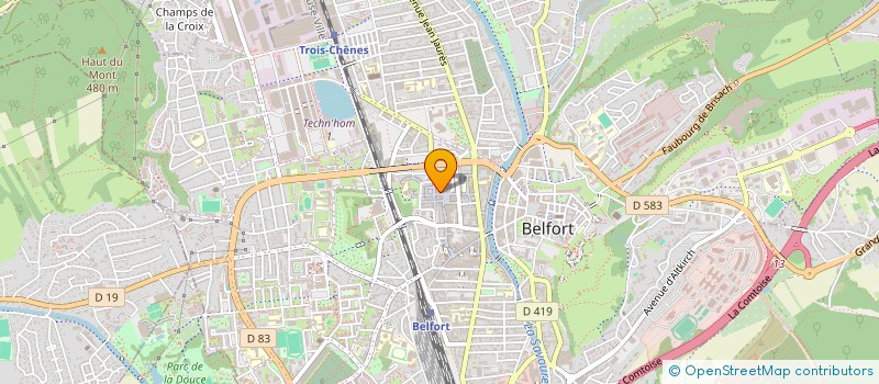 localisation de l'entreprise SCI XANIL à BELFORT