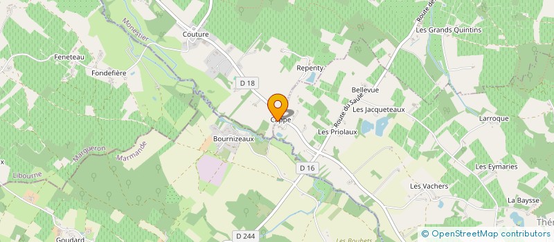 localisation de l'entreprise SCI XAVIER MOUTIERS  THENAC