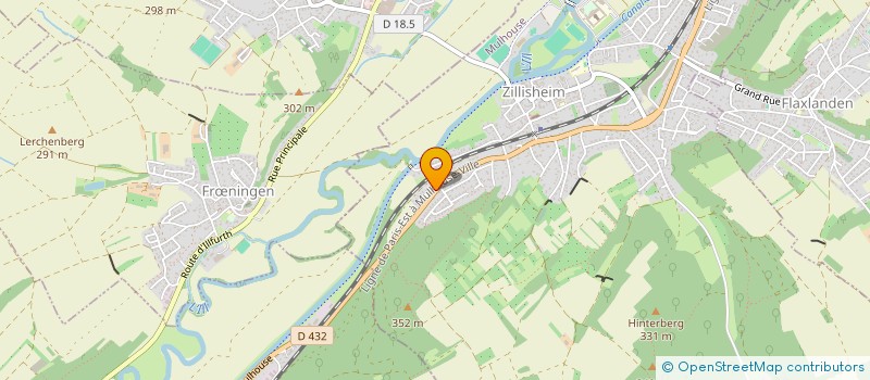 localisation de l'entreprise SCI XB  ZILLISHEIM