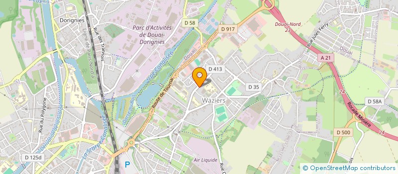 localisation de l'entreprise SCI XBE  WAZIERS