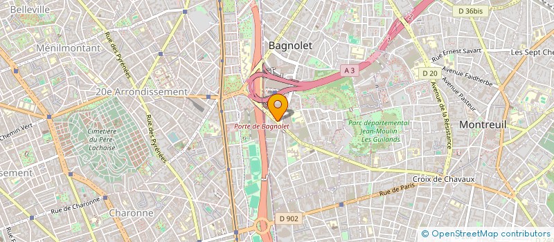 localisation de l'entreprise SCI XCK  BAGNOLET