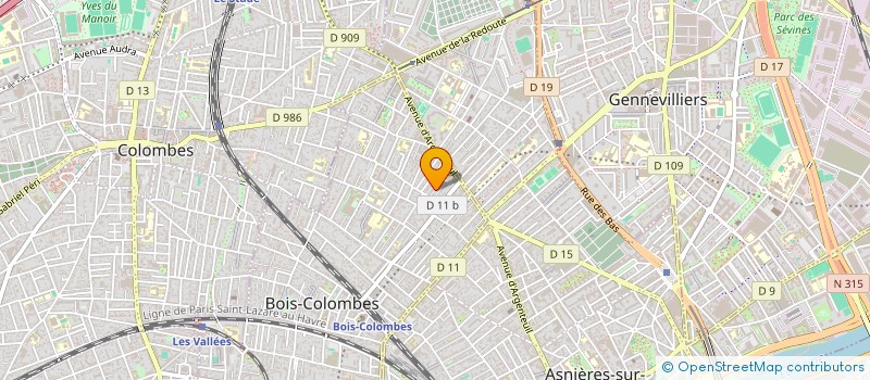 localisation de l'entreprise SCI XJ DESLANDES à BOIS-COLOMBES