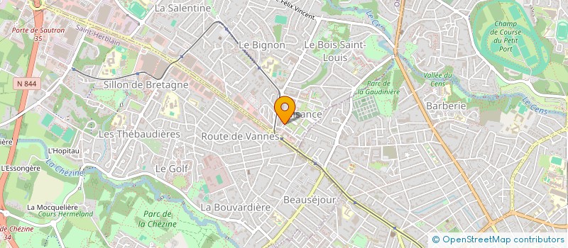 localisation de l'entreprise SCI XU à ORVAULT