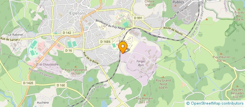 localisation de l'entreprise SCI XUOSSAVIR  EGLETONS