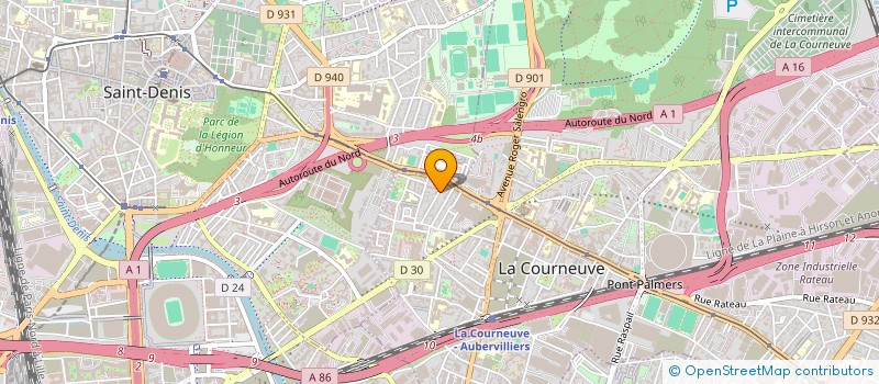 localisation de l'entreprise SCI Y.A BENRHANNOU à LA COURNEUVE