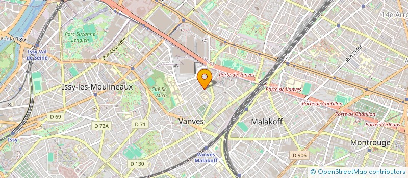 localisation de l'entreprise SCI Y LE CARDIET à VANVES