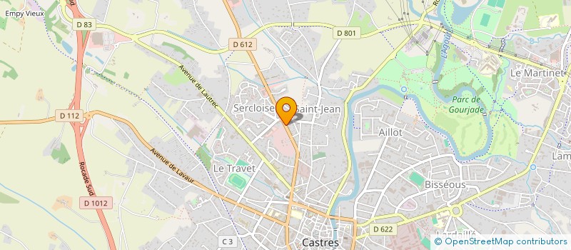 localisation de l'entreprise SCI Y.N.J.M.  CASTRES