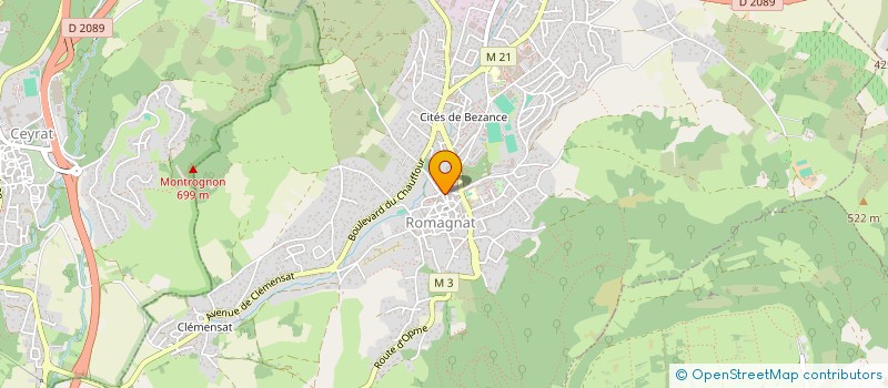 localisation de l'entreprise SCI Y2MD  ROMAGNAT