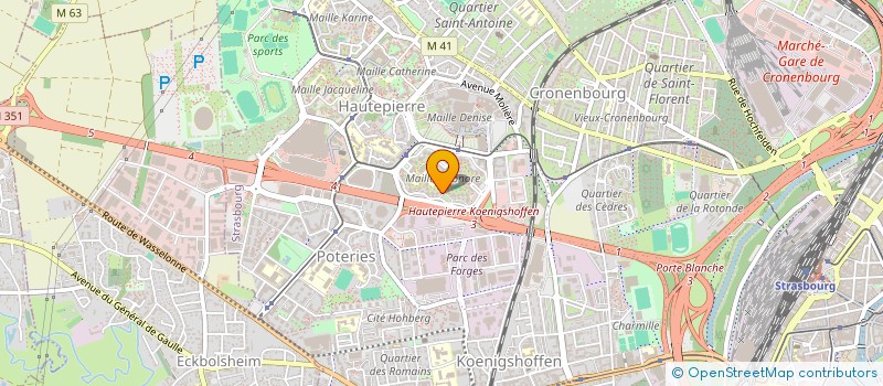 localisation de l'entreprise SCI YACOUP à STRASBOURG