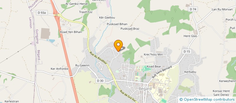 localisation de l'entreprise SCI YAJE  BEGARD