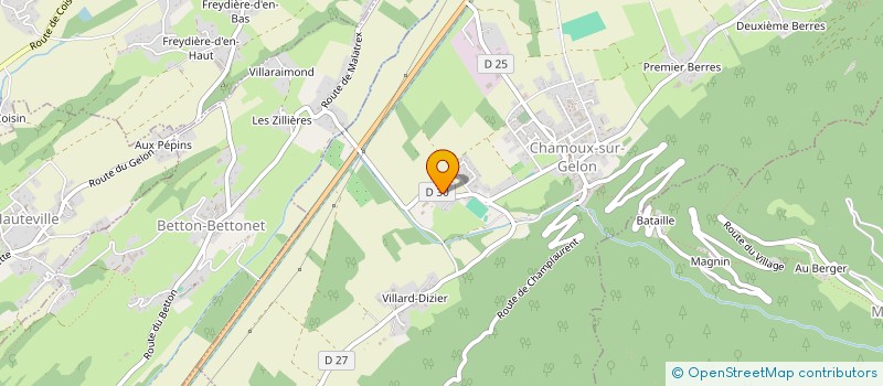 localisation de l'entreprise SCI YALIS  CHAMOUX-SUR-GELON