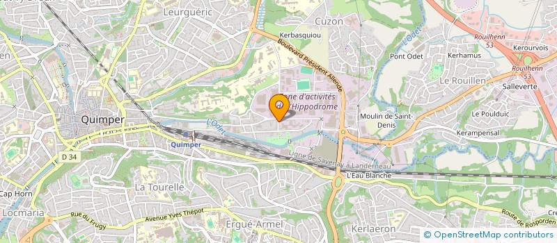 localisation de l'entreprise SCI YALOSY  QUIMPER