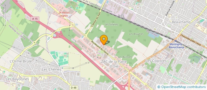 localisation de l'entreprise SCI YALOU-INVEST  PIERRELAYE