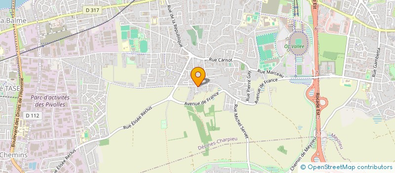 localisation de l'entreprise SCI YALUA  DECINES-CHARPIEU