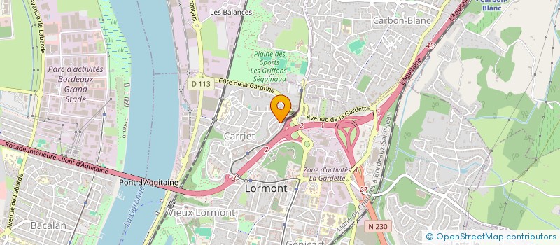 localisation de l'entreprise SCI YALVAC  LORMONT