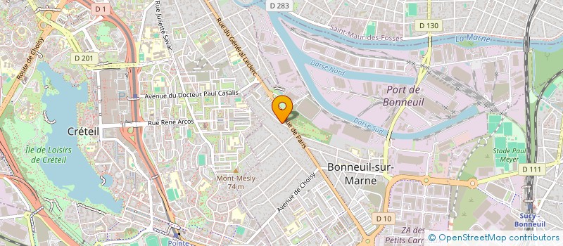 localisation de l'entreprise SCI YAM à BONNEUIL-SUR-MARNE
