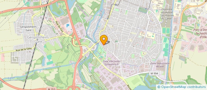 localisation de l'entreprise SCI YANAGA  ILLKIRCH-GRAFFENSTADEN