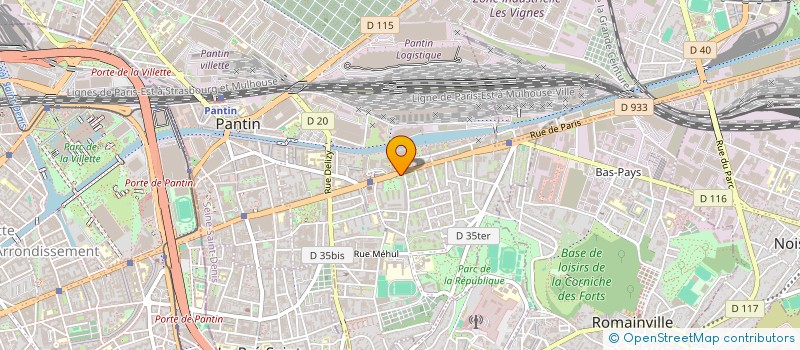localisation de l'entreprise SCI YANG à PANTIN