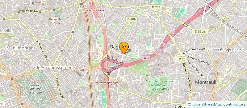 localisation de l'entreprise SCI YANN  BAGNOLET