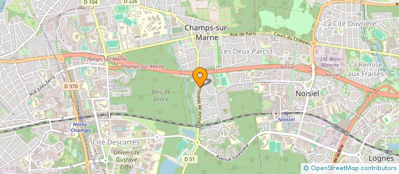 localisation de l'entreprise SCI YASMINE  CHAMPS-SUR-MARNE