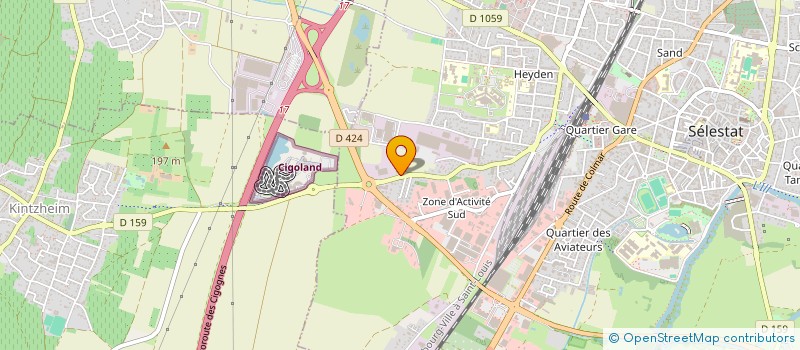 localisation de l'entreprise SCI YAWA  SELESTAT