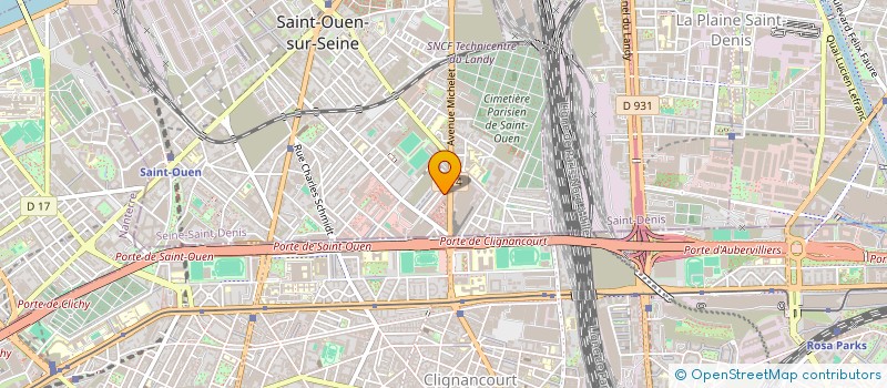 localisation de l'entreprise SCI YB BELHACENE à SAINT-OUEN-SUR-SEINE