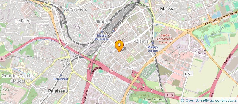 localisation de l'entreprise SCI YB IMMOBILIER à MASSY