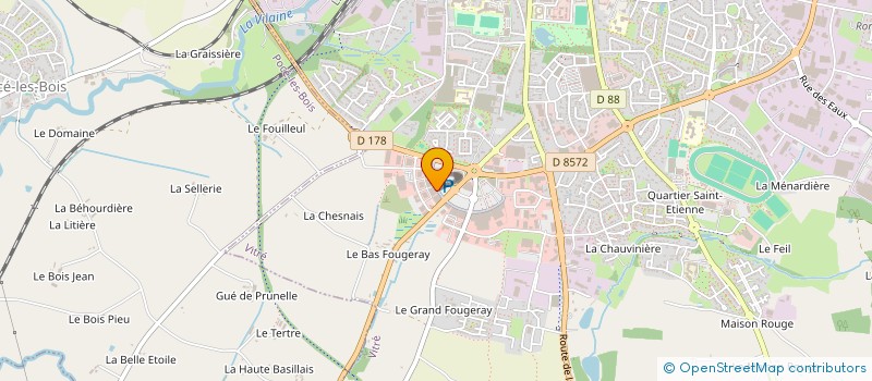 localisation de l'entreprise SCI YCAUX  VITRE