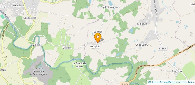 localisation de l'entreprise SCI YCG DALAT  CHAILLAC-SUR-VIENNE