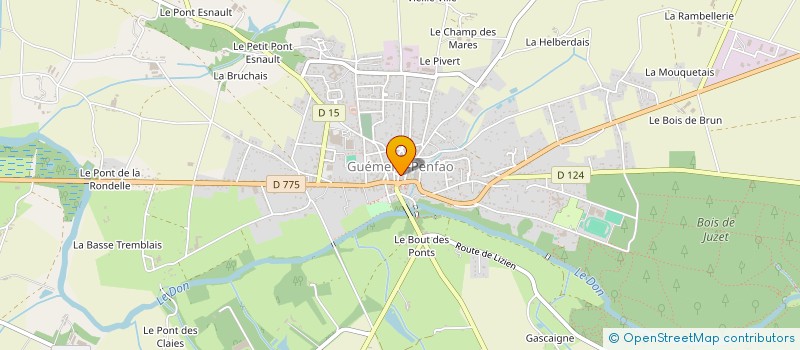 localisation de l'entreprise SCI YCMA  GUEMENE-PENFAO