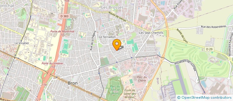 localisation de l'entreprise SCI YE  BRON