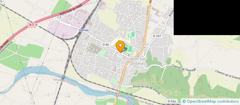 localisation de l'entreprise SCI YELLE  LIVRON-SUR-DROME