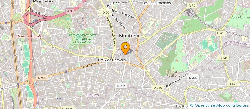 localisation de l'entreprise SCI YENILIK à MONTREUIL
