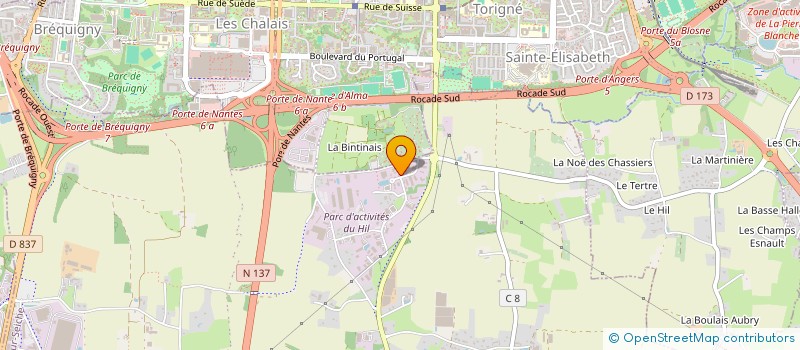 localisation de l'entreprise SCI YER  NOYAL-CHATILLON-SUR-SEICHE