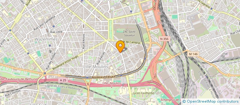 localisation de l'entreprise SCI YERSIN à LILLE