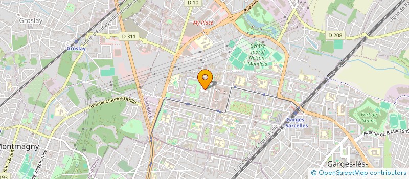localisation de l'entreprise SCI YES INVEST EXPANSION  SARCELLES
