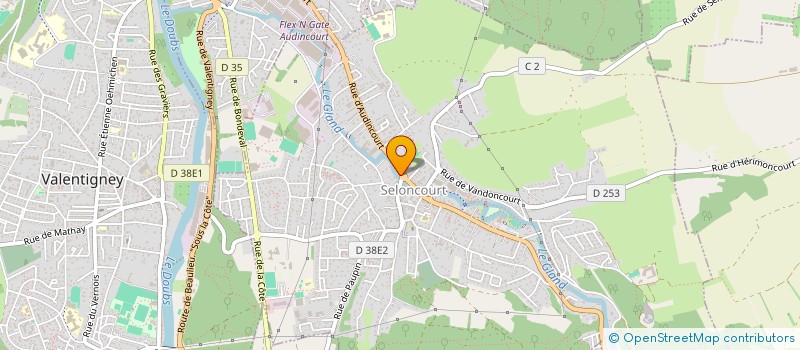 localisation de l'entreprise SCI YESIL 25  SELONCOURT