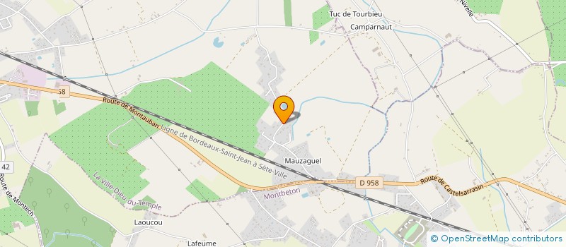 localisation de l'entreprise SCI YESS  LA VILLE-DIEU-DU-TEMPLE