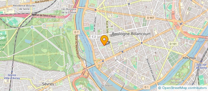 localisation de l'entreprise SCI YEU-BARATTE à BOULOGNE-BILLANCOURT