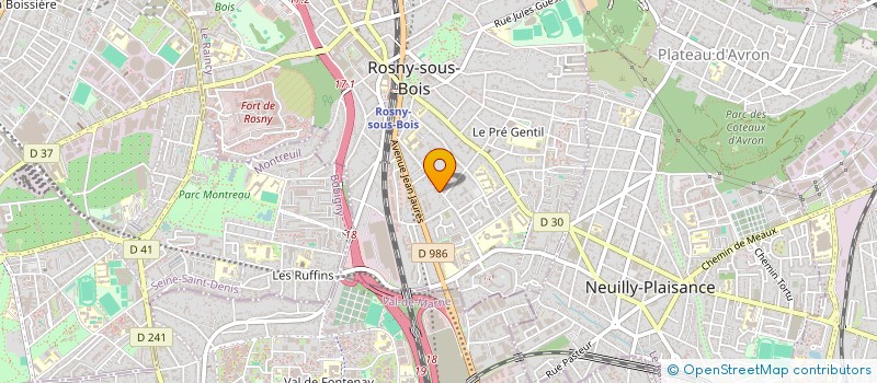 localisation de l'entreprise SCI YEW DEAL à ROSNY-SOUS-BOIS