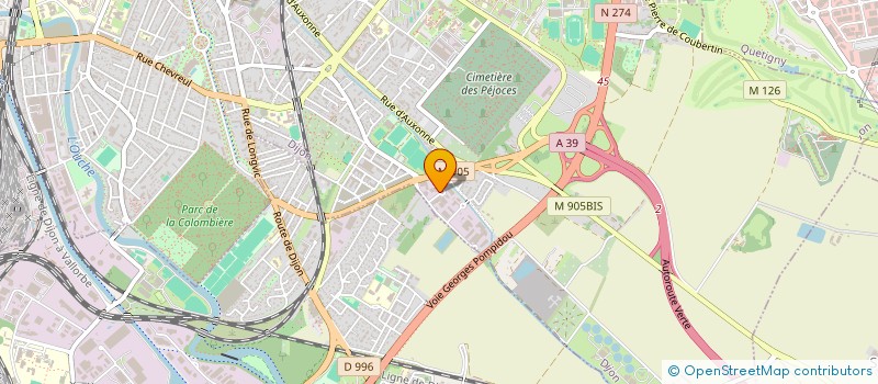 localisation de l'entreprise SCI YFM à DIJON