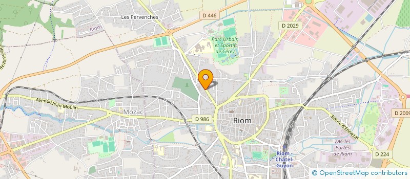 localisation de l'entreprise SCI YGDP  RIOM