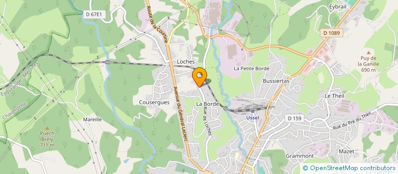 localisation de l'entreprise SCI YILMAZ INVEST à USSEL